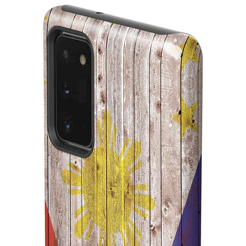 Philippines Flag Dark Wood Galaxy Note20 5G Pro Case